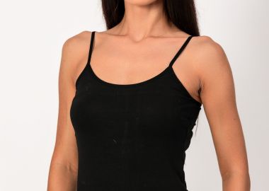 Φανελάκι γυναικείο λεπτή τιράντα Kota KT6018-Μαύρο Μαύρο - Kota - 