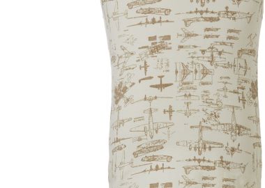 Φανελάκι με φαρδιά τιράντα σχέδιο αεροπλάνα - Εκρού 39-2188 - energiers - 