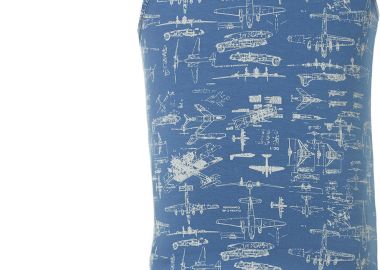 Φανελάκι με φαρδιά τιράντα σχέδιο αεροπλάνα - Ρουά 39-2188 - energiers - 