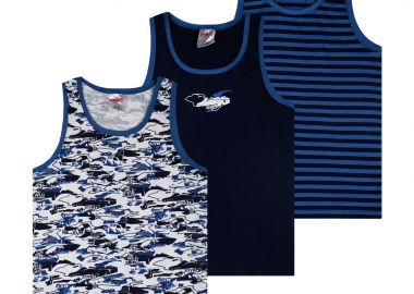 Φανελάκια αμάνικα για αγόρι (σετ 3 τμχ) - ΜΑΡΕΝ 39-2483 - OEM - 