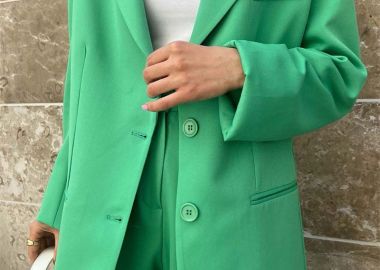 FANSY γυναικείο oversized μπλέιζερ με κουμπιά - SOU - 