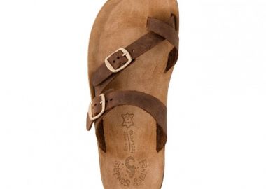 FANTASY SANDALS Δερμάτινα άνετα σανδάλια - S346 CATERINA - Taupe - FANTASY SANDALS - 