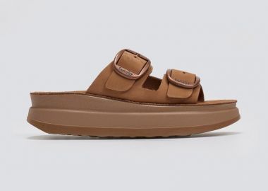 FANTASY SANDALS Δερμάτινα σανδάλια flatform - S1100 ZEFI (δέρμα) - Camel - FANTASY SANDALS - 