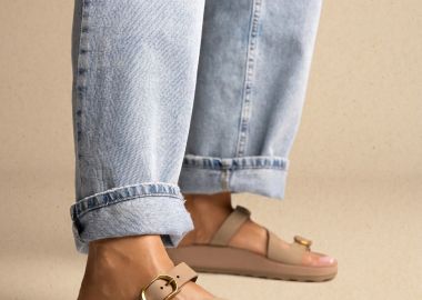 FANTASY SANDALS Σανδάλια με αγκράφα - S365 - Λαδί Σουέτ - FANTASY SANDALS - 