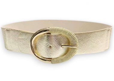 φαρδιά ελαστική ζώνη Azalea gold - PerfectDress.gr - 