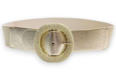 φαρδιά ελαστική ζώνη Metalin gold - PerfectDress.gr - 
