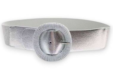 φαρδιά ελαστική ζώνη Metalin silver - PerfectDress.gr - 