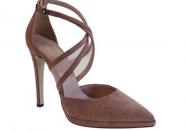 Fardoulis Shoes Γυναικεία Παπούτσια Γόβες 2635 Nude Δέρμα Καστόρι - Fardoulis Shoes - 