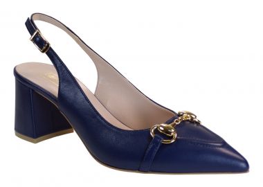 Fardoulis Shoes Γυναικεία Παπούτσια Γόβες 517-15Χ Μπλέ Δέρμα - Fardoulis Shoes - 