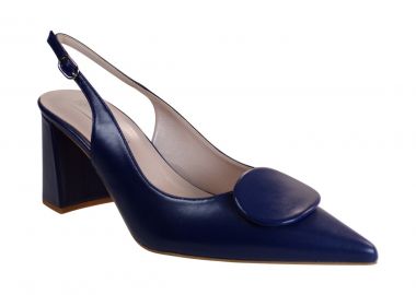 Fardoulis Shoes Γυναικεία Παπούτσια Γόβες 738-86Χ Μπλέ Δέρμα - Fardoulis Shoes - 