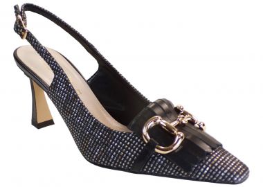 Fardoulis Shoes Γυναικεία Παπούτσια Γόβες 747-10Α Μαύρο Ψάθα - Fardoulis Shoes - 