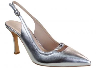 Fardoulis Shoes Γυναικεία Παπούτσια Γόβες 749-04A Ασημί Δέρμα - Fardoulis Shoes - 