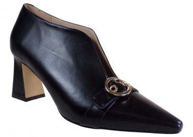 Fardoulis Shoes Γυναικεία Παπούτσια Γόβες Αστραγάλου 7708-38 Μαύρο Δέρμα - Fardoulis Shoes - 