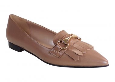 Fardoulis Shoes Γυναικεία Παπούτσια LOAFERS 1101-03 Κάμελ Δέρμα - Fardoulis Shoes - 