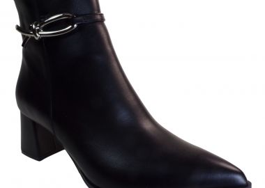 Fardoulis Shoes Γυναικεία Παπούτσια Μποτάκια 556-21M Μαύρο Δέρμα - Fardoulis Shoes - 