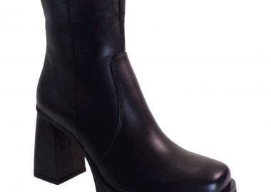 Fardoulis Shoes Γυναικεία Παπούτσια Μποτάκια 753-01 Μαύρο Δέρμα - Fardoulis Shoes - 