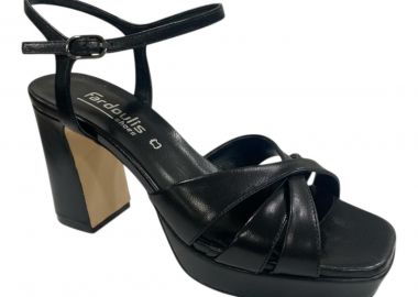 Fardoulis shoes Γυναικεία Παπούτσια Πέδιλα 641-11A Μαύρο Δέρμα - Fardoulis Shoes - 