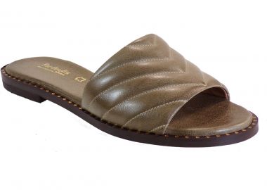 Fardoulis shoes Γυναικείες Παντόφλες 115-74 Λαδί Δέρμα - Fardoulis Shoes - 