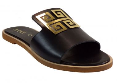 Fardoulis shoes Γυναικείες Παντόφλες 2Δ53 Μαύρο Δέρμα - Fardoulis Shoes - 