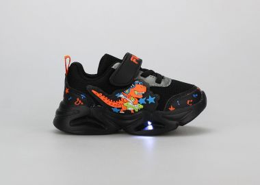 FILA DINO VELCRO LIGHTS INFANTS SHOES ΜΑΥΡΟ - FILA - 