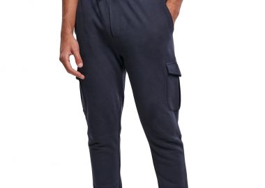 Fitted Cargo Sweatpants Urban Classics TB1395-03431 Caviar - Urban Classics - 