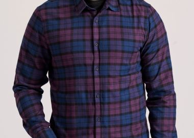 Flannel καρό πουκάμισο με τσέπη στο στήθος - FUNKY BUDDHA - 