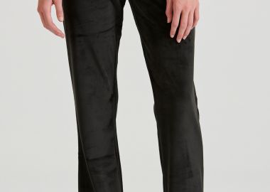 Flare fit παντελόνι φόρμας σε βελουτέ ύφασμα - FUNKY BUDDHA - 