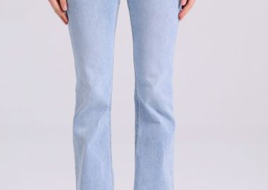 Flare fit τζιν παντελόνι με raw edges - FUNKY BUDDHA - 