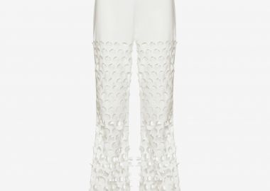 Flared Pants in White - Cutcuutur - 