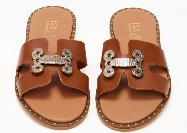 Φλατ σανδάλια handmade in Greece - Ταμπά - Issue - 