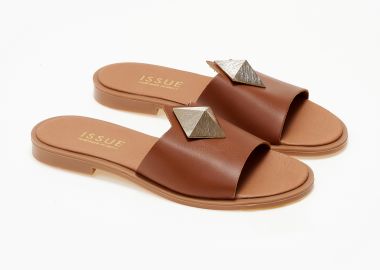 Flat σανδάλια με διακοσμητικο ελληνικής κατασκευής - Ταμπά - Issue - 