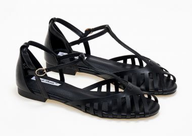 Φλατ σανδάλια με κλειστή φτέρνα - Μαύρο - Issue - 