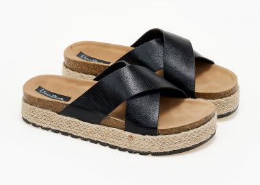 Flatform με χιαστή φάσες - Μαύρο - Issue - 