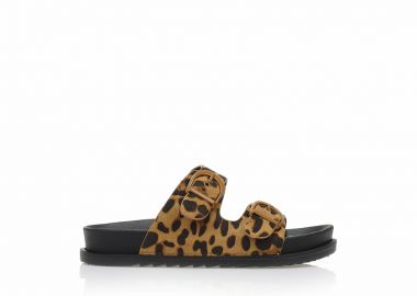Flatforms animal print δερματίνη με διπλή φάσα ΛΕΟΠΑΡ - Tsoukalas - 