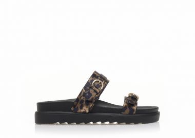 Flatforms animal print σατέν με διπλή φάσα ΛΕΟΠΑΡ - Tsoukalas - 