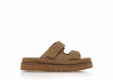 Flatforms κάμελ σουέτ με διπλή ρυθμιζόμενη φάσα ΚΑΜΕΛ - Tsoukalas - 