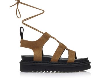 Flatforms κάμελ σουέτ με ιδιαίτερο δέσιμο ΚΑΜΕΛ - Tsoukalas - 