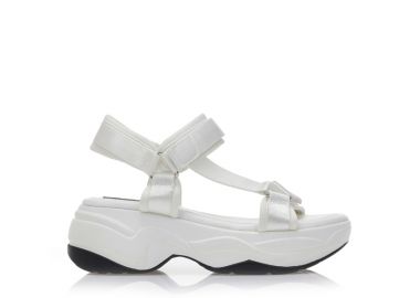 Flatforms λευκά δερματίνη με σκρατς ΛΕΥΚΟ - Tsoukalas - 