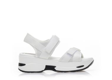 Flatforms λευκά δερματίνη με σκρατς ΛΕΥΚΟ - Tsoukalas - 