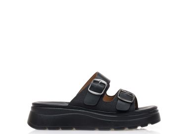 Flatforms μαύρα δερματίνη με ρυθμιζόμενη φάσα ΜΑΥΡΟ - Tsoukalas - 