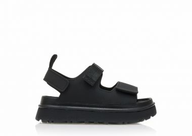 Flatforms μαύρα δερματίνη με σκρατς ΜΑΥΡΟ - Tsoukalas - 