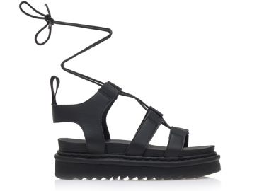 Flatforms μαύρα σουέτ με ιδιαίτερο δέσιμο ΜΑΥΡΟ - Tsoukalas - 