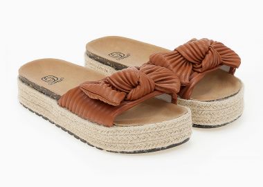 Flatforms με φιόγκο - Κάμελ - Issue - 