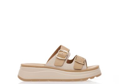 Flatforms nude δερματίνη με ρυθμιζόμενη φάσα NUDE - Tsoukalas - 