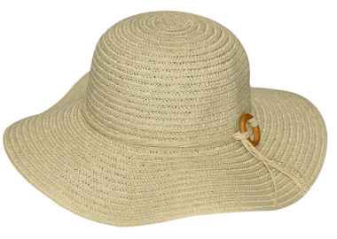 Floppy καπέλο με ξύλινη διακόσμηση - STAMION - 