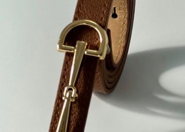 Flora γυναίκεια ζώνη λεπτή ταμπά - SOU - 