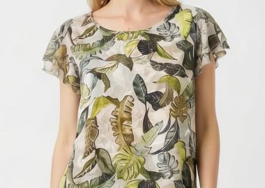 ΦΛΟΡΑΛ ΕΛΑΣΤΙΚΗ ΜΠΛΟΥΖΑ ΜΕ ΒΟΛΑΝ - Anna Raxevsky - 