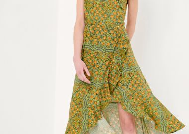 Φλοράλ φορεμα με δέσιμο στη μέση - FUNKY BUDDHA - 