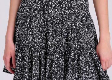 Φλοράλ μίνι φούστα με βολάν - FUNKY BUDDHA - 