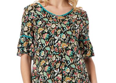 ΦΛΟΡΑΛ ΜΠΛΟΥΖΑ ΜΕ ΔΙΠΛΟ ΒΟΛΑΝ - Anna Raxevsky - 